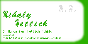 mihaly hettich business card